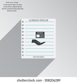 Flat icon of news