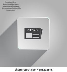 Flat icon of news