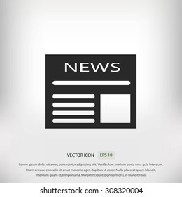 Flat icon of news