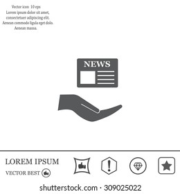 Flat icon of news
