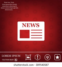 Flat icon of news