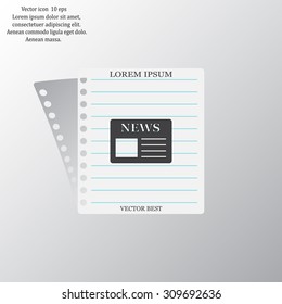Flat icon of news