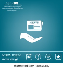 Flat icon of news