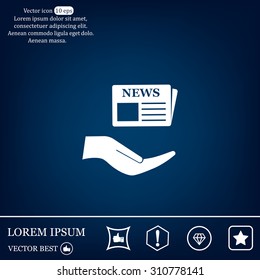 Flat icon of news