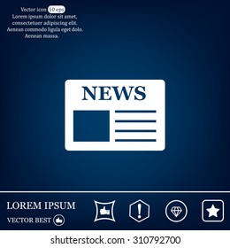 Flat icon of news
