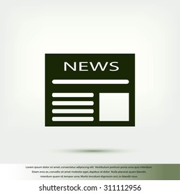 Flat icon of news