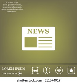 Flat icon of news