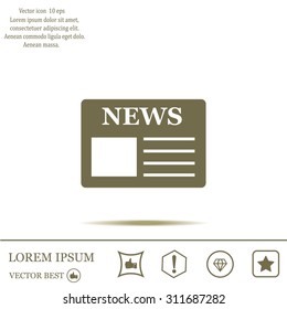 Flat icon of news