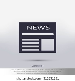 Flat icon of news
