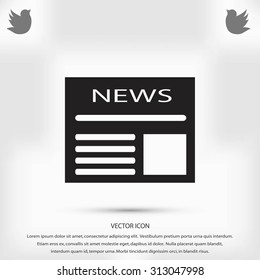 Flat icon of news