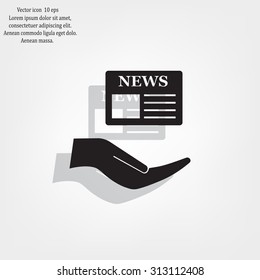 Flat icon of news