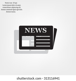Flat icon of news