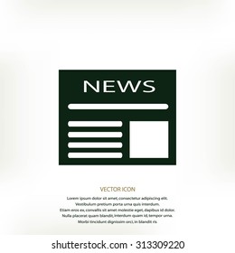 Flat icon of news