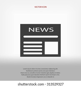 Flat icon of news