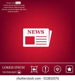 Flat icon of news