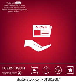Flat icon of news
