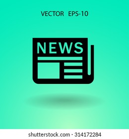 Flat  icon of news