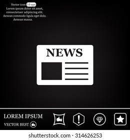 Flat icon of news