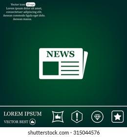 Flat icon of news