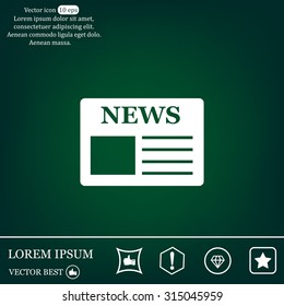 Flat icon of news