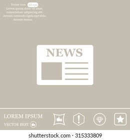 Flat icon of news