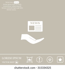 Flat icon of news