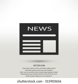 Flat icon of news