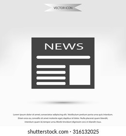 Flat icon of news