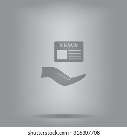 Flat icon of news