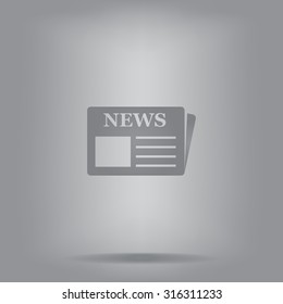 Flat icon of news