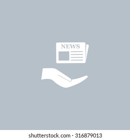 Flat icon of news