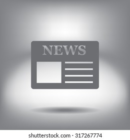 Flat icon of news