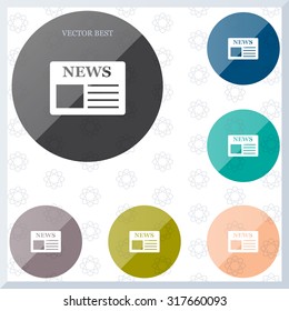 Flat icon of news