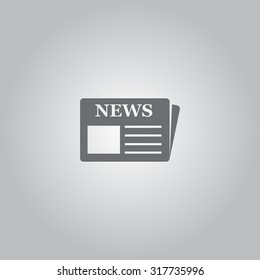 Flat icon of news