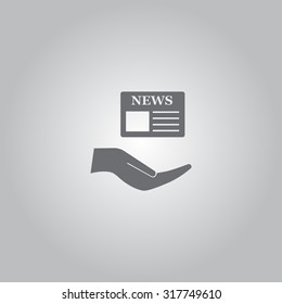 Flat icon of news