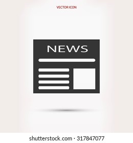 Flat icon of news