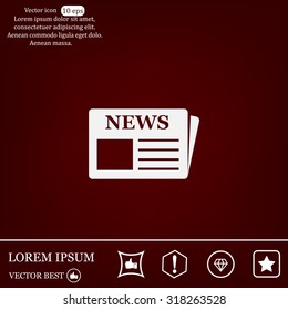 Flat icon of news