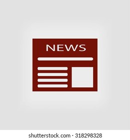 Flat icon of news