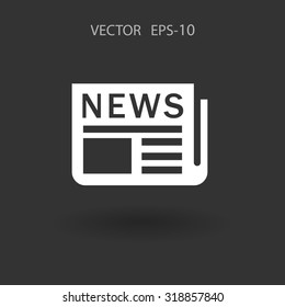 Flat  icon of news