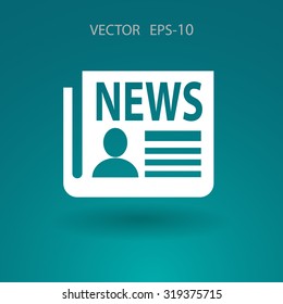 Flat  icon of news