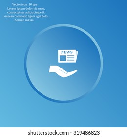 Flat icon of news
