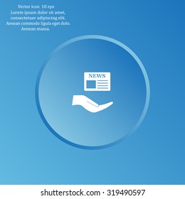 Flat icon of news