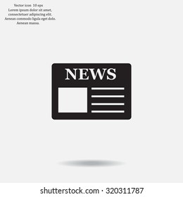 Flat icon of news