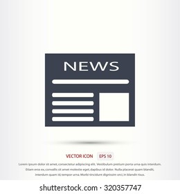 Flat icon of news