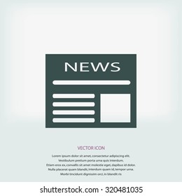 Flat icon of news