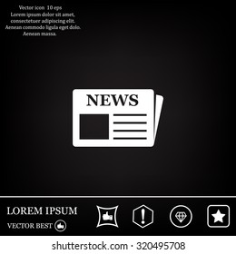 Flat icon of news