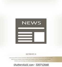 Flat icon of news