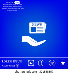 Flat icon of news