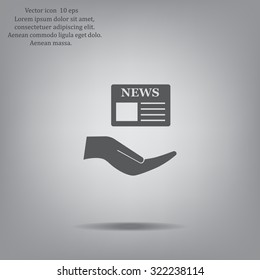 Flat icon of news