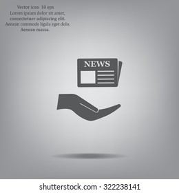 Flat icon of news